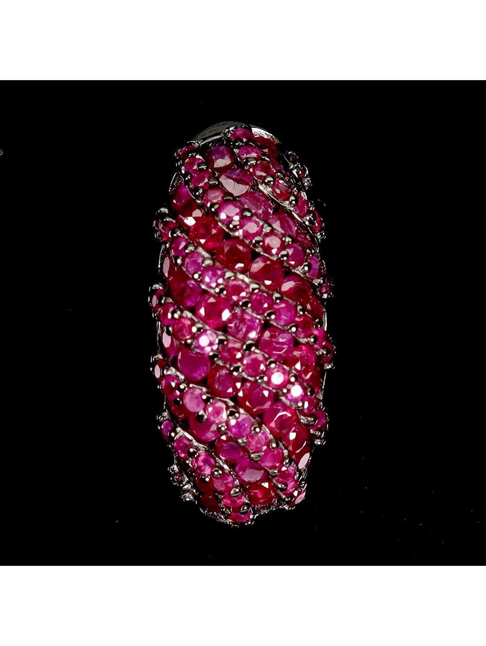 925 Sterling Silver Pendant Ruby Myanmar Round Diamond Cut Gemstone Jewelry - Picture 2 of 3